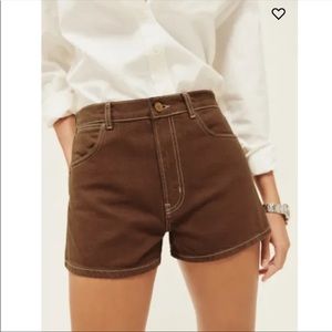 Reformation Cowboy High Rise Jean Shorts